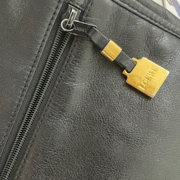 SOLD Loewe 🖤 Black 🖤 Shoulder Bag Tote Leather Crossbody - Picture 5 of 8